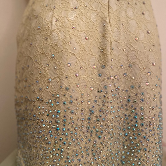 Cream and rhinestones party dress - Picture 5 of 9